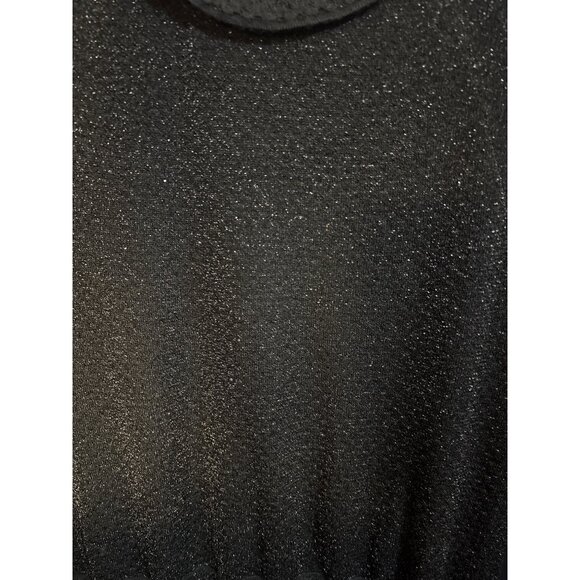 Tory Burch Black Sparkle Dress M Metallic Fibers Acrylic Wool Blend Made In Turk - Picture 3 of 7